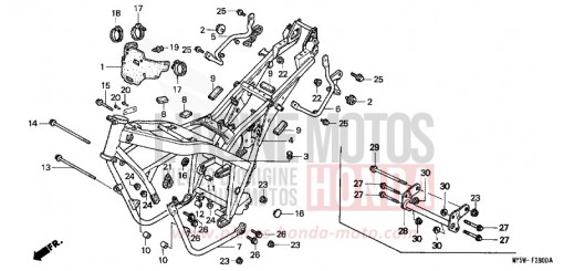 CARROSSERIE DE CHASSIS CB500SY de 2000